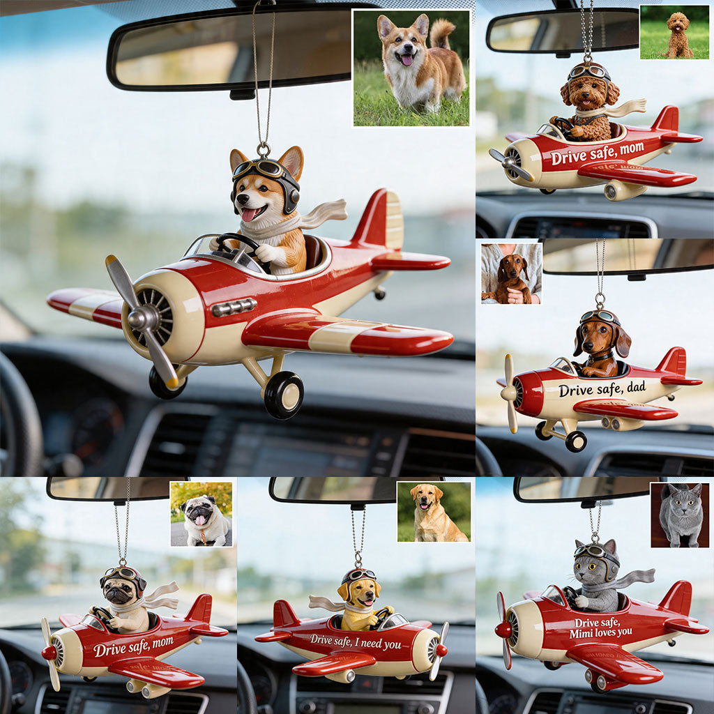 Custom Photo Adult Golden Retriever Car Ornament Dog Mom Pet Lover Gift