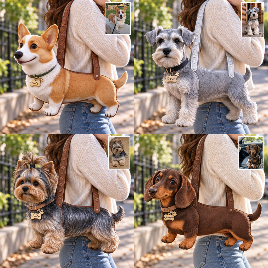 Personalized Fawn Pug Puppy Custom Shape Tote Bag Dog Lover Gift
