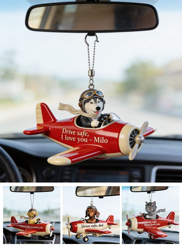 Custom Photo Siberian Husky Car Ornament Dog Lover Gift