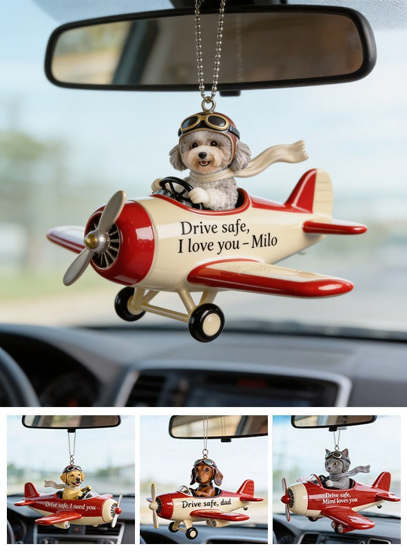 Custom Photo Adult Curly Fur Poodle Car Ornament Dog Lover Gift