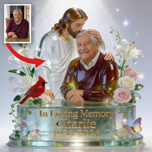 Personalized In Loving Memory Older Latino Man Grandpa Memorial Custom Acrylic Plaque