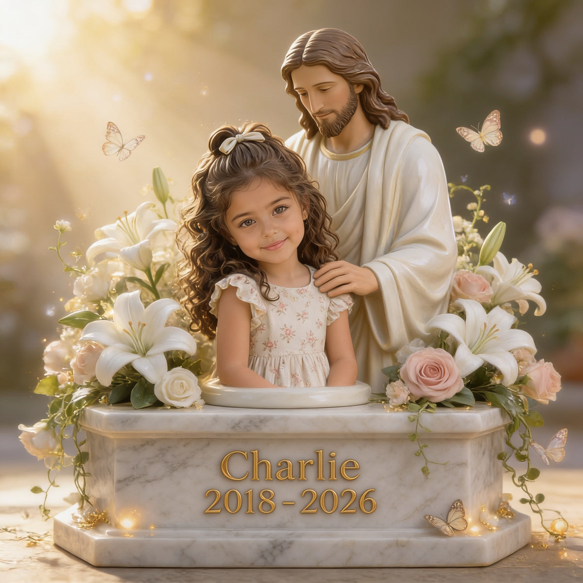 Personalized Memorial Latina Little Girl Custom Shaped Acrylic Plaque