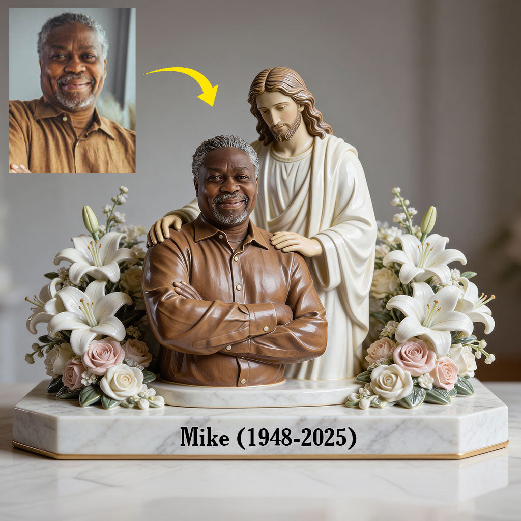 Personalized Middle-Aged Black Woman Memorial Custom Shaped Acrylic Plaque