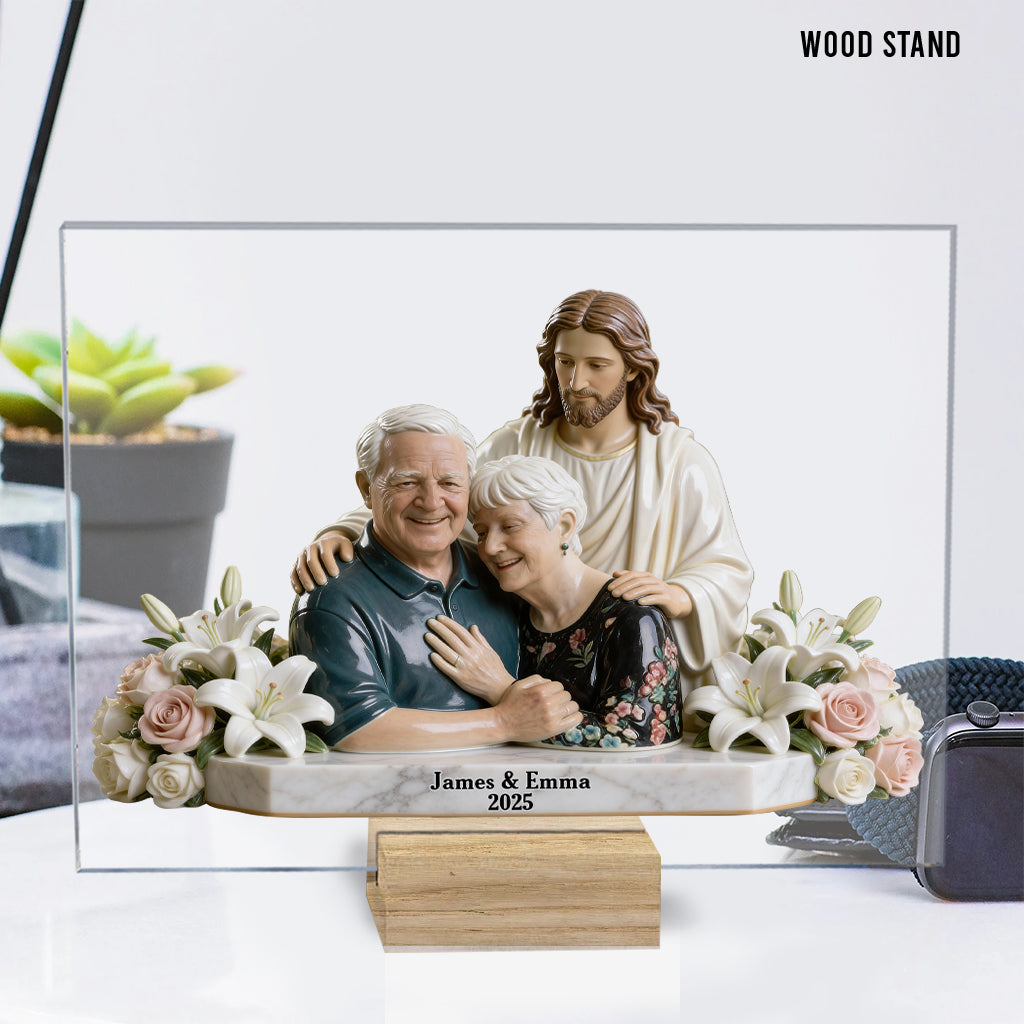 Personalized Middle-Aged Black Woman Memorial Custom Shaped Acrylic Plaque