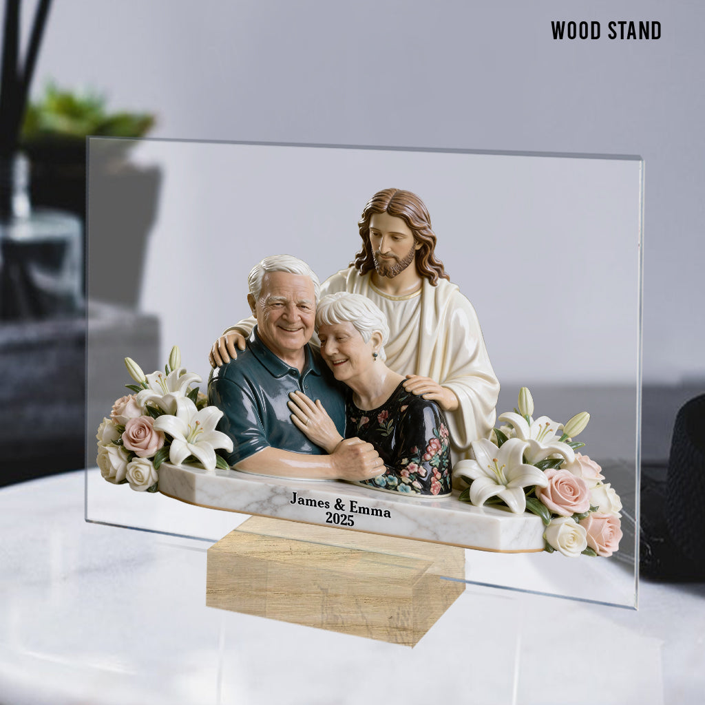 Personalized Middle-Aged Black Woman Memorial Custom Shaped Acrylic Plaque