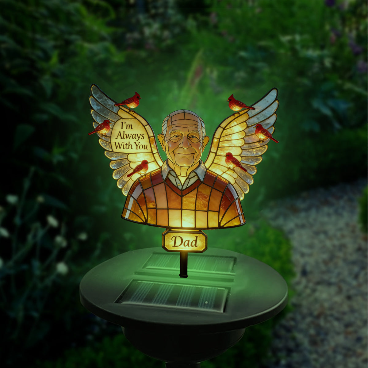 Personalized Woman Memorial Solar Garden Light I'm Always With You Sympathy Decor