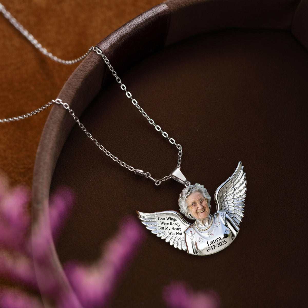 Personalized Latina Little Girl Memorial Angel Pendant Necklace