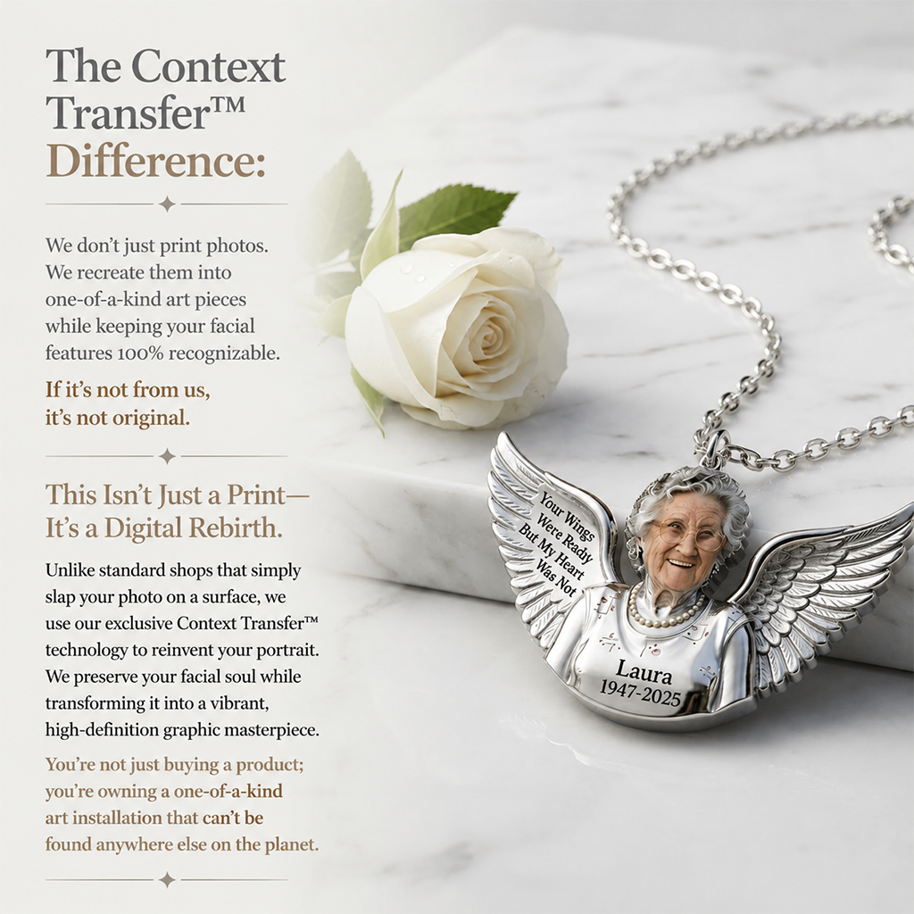 Personalized Middle-Aged Black Woman Memorial Metal Pendant Necklace