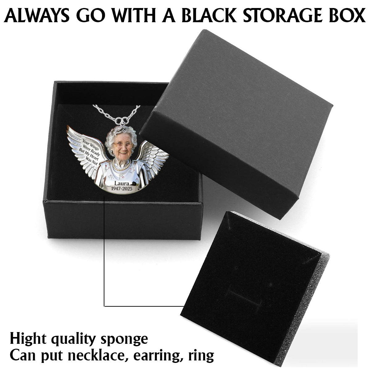 Personalized Middle-Aged Latina Woman Memorial Metal Pendant Necklace Keepsake