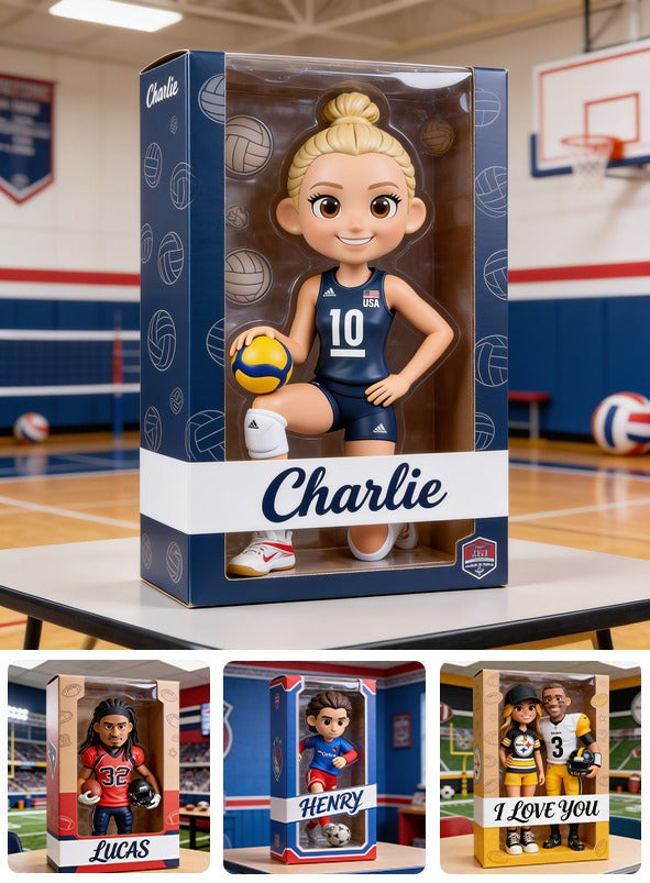 Personalized Woman Volleyball Player Custom Shaped Acrylic Plaque Sports Gift
