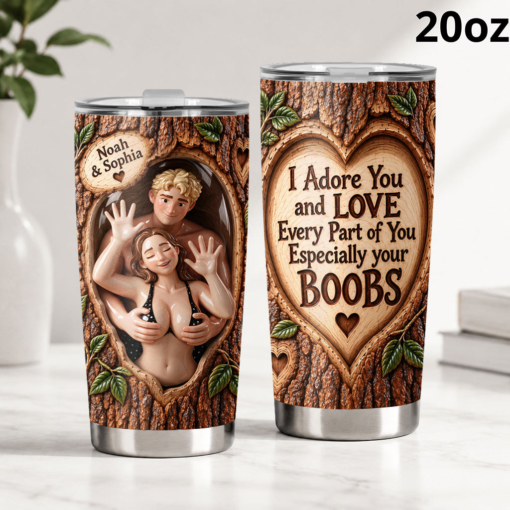 Custom Photo Black Couple Wedding Funny Spicy Tumbler Couple Gift