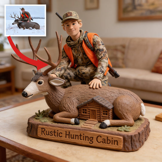Personalized Hunter with Deer Custom Shaped Acrylic Plaque Hunting Decor Gift