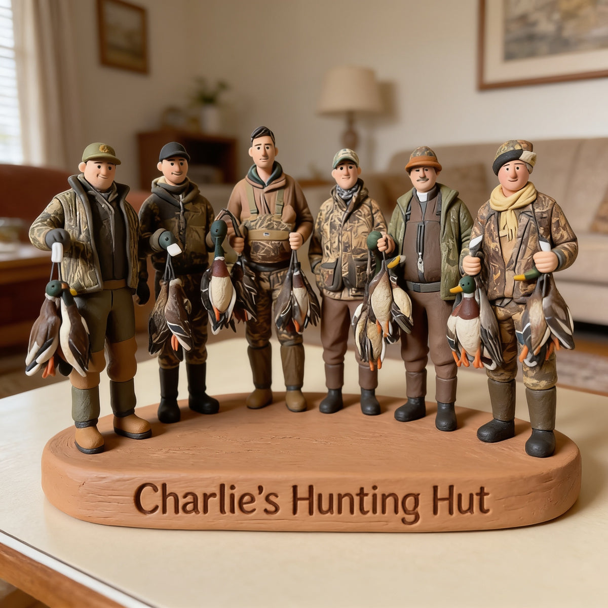Personalized Duck Hunting Group Custom Shaped Acrylic Plaque Desk Decor Gift