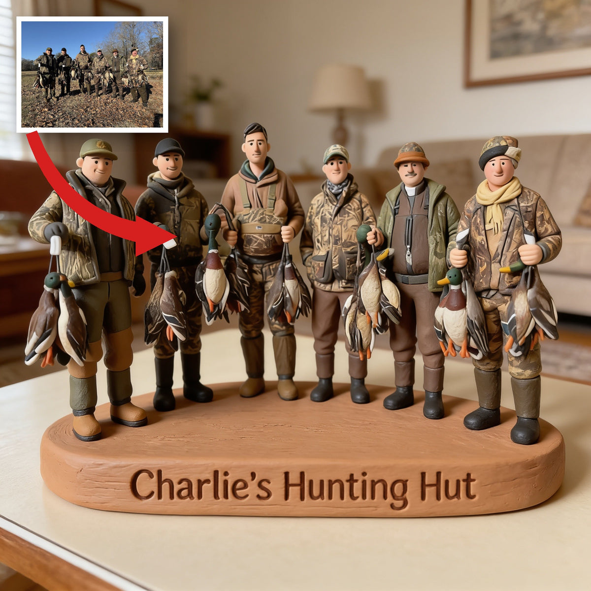 Personalized Duck Hunting Group Custom Shaped Acrylic Plaque Desk Decor Gift