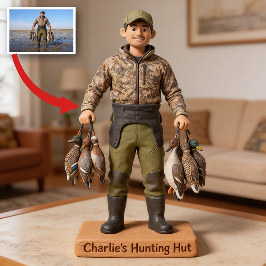 Personalized Latino Duck Hunter Custom Shaped Acrylic Plaque Hunting Gift