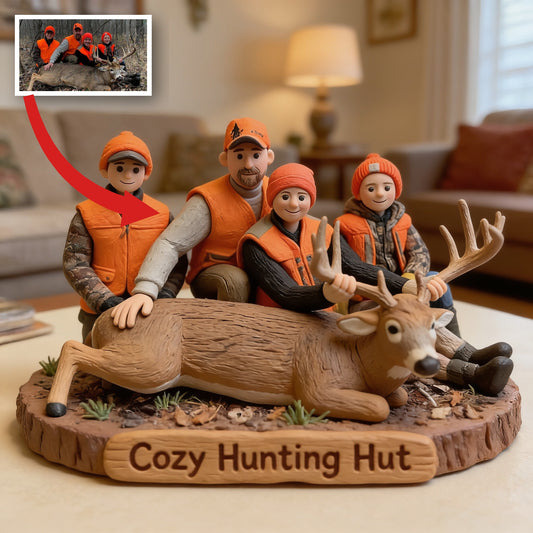 Personalized Hunting Family with Deer Custom Shaped Acrylic Plaque Hunting Lover Gift