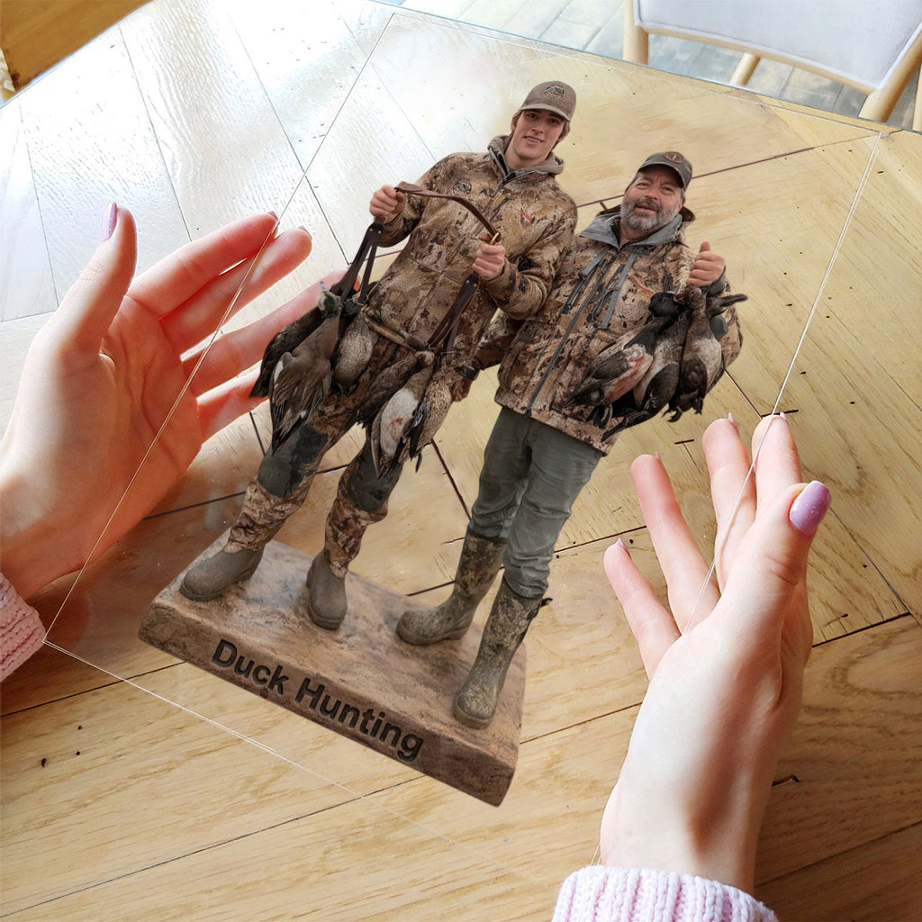 Personalized Duck Hunting Group Custom Shaped Acrylic Plaque Desk Decor Gift