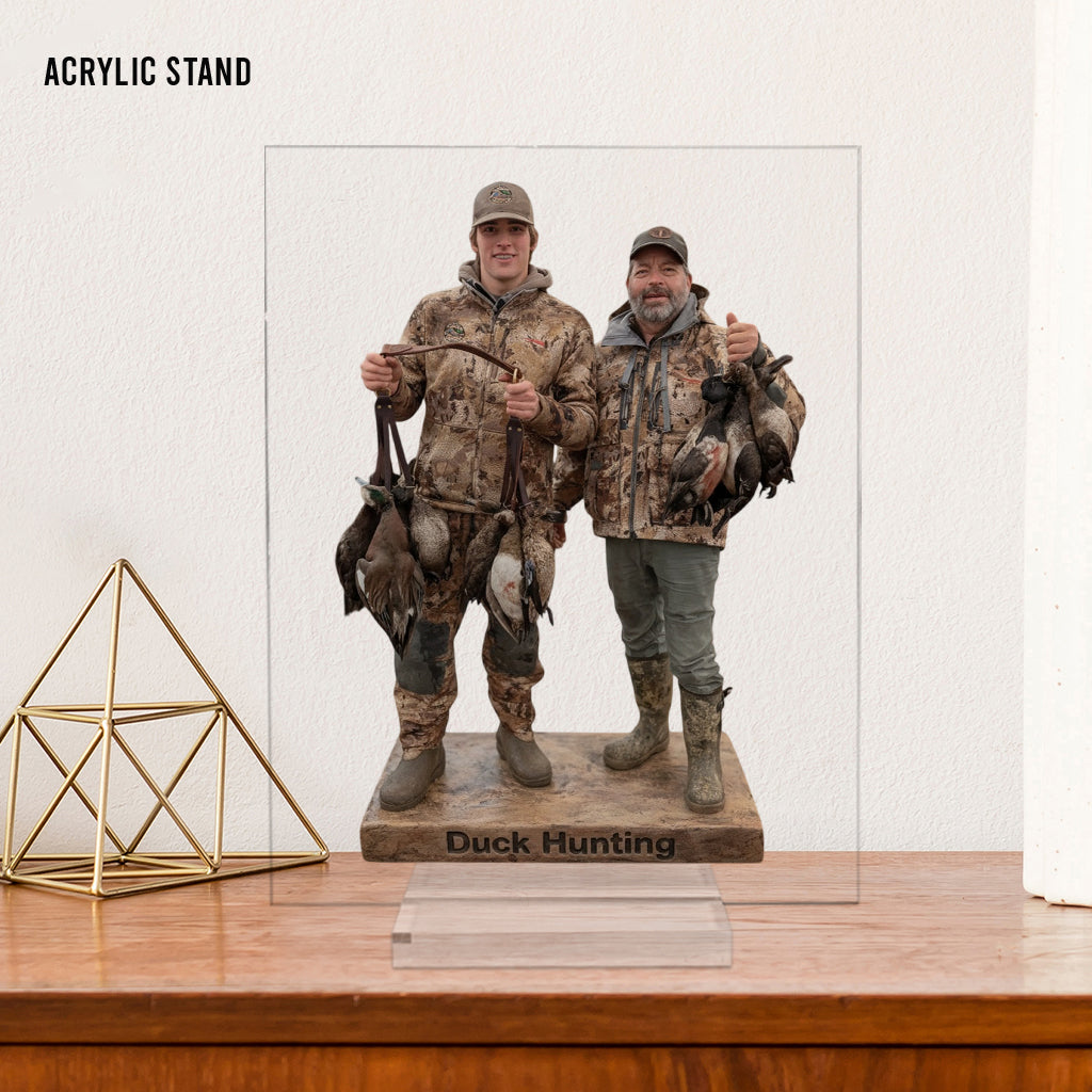 Personalized Duck Hunting Group Custom Shaped Acrylic Plaque Desk Decor Gift