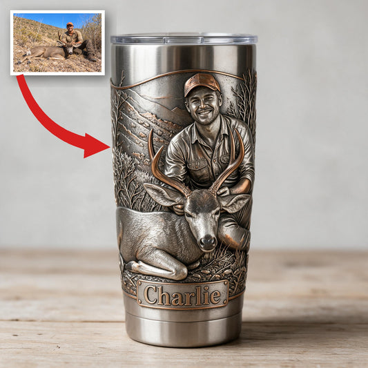 Chasseur Latino Personnalisé avec Tasse de Chasse, Cadeau pour Chasseurs