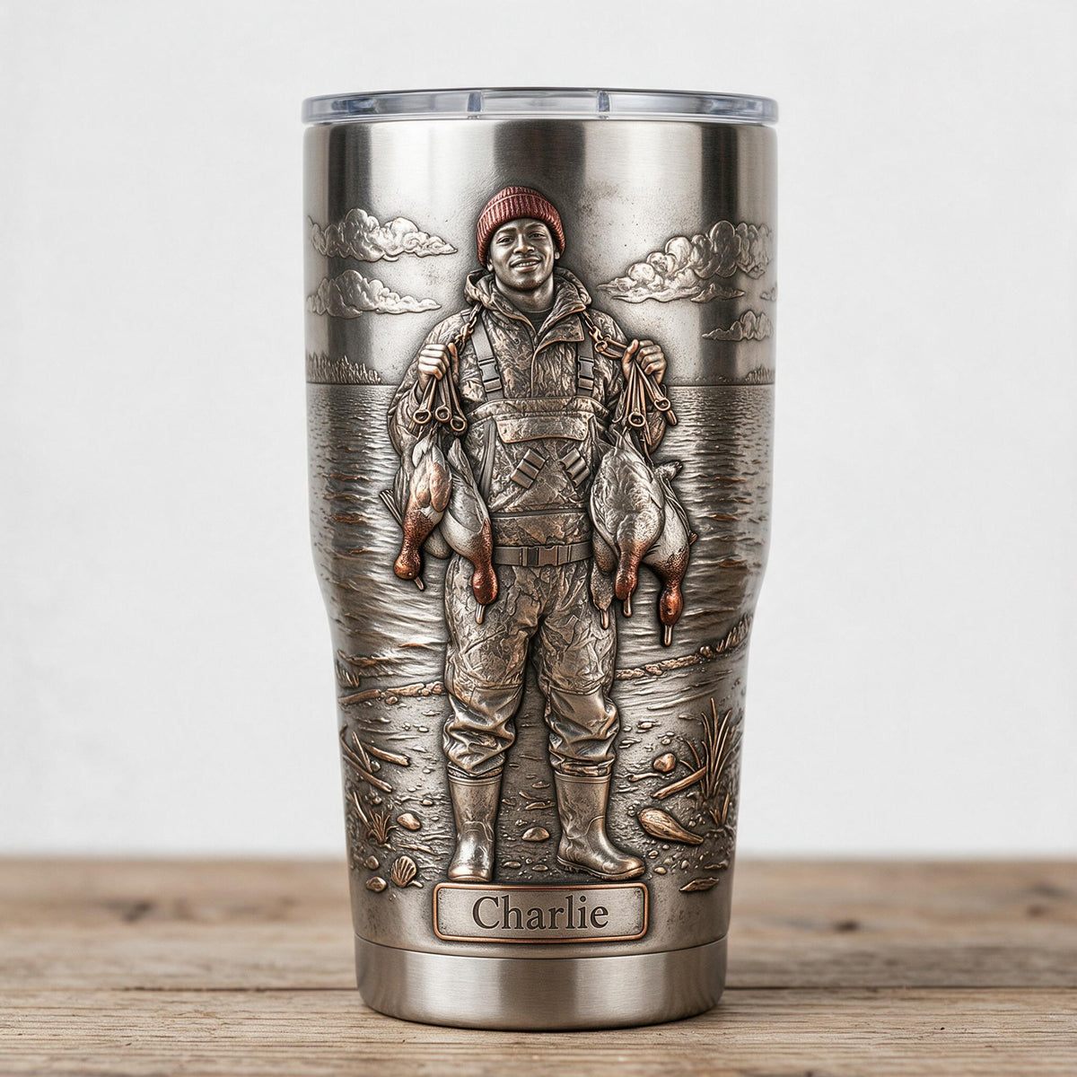 Personalized Black Duck Hunter Tumbler, Duck Hunting Gift