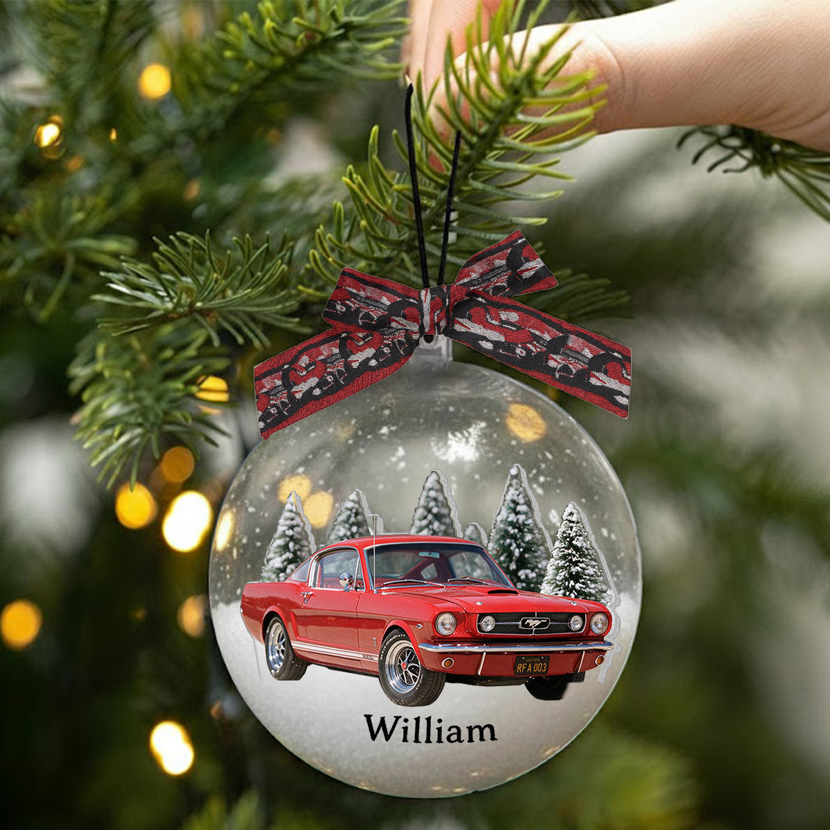 Personalized Christmas Ford Explorer SUV Snow Globe Ornament Car Lover Gift
