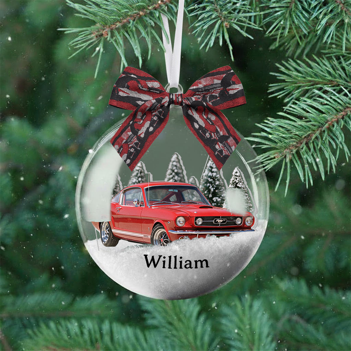 Personalized Christmas White Chevrolet Equinox SUV Snow Globe Ornament Car Lover Gift