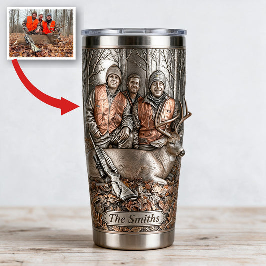 Groupe de chasse personnalisé avec tumbler cerf - Cadeau de chasse