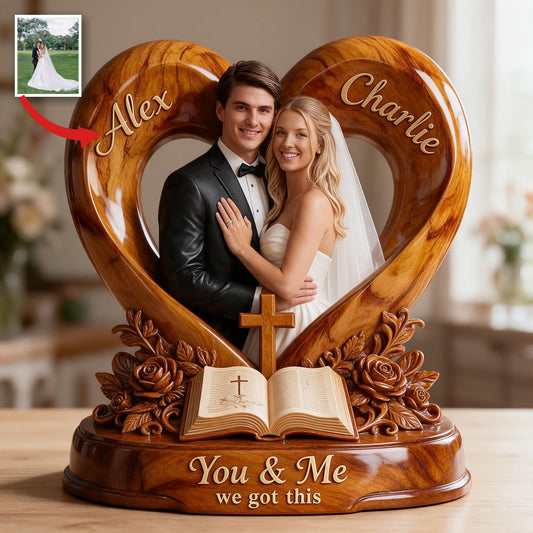 Plaque Acrylique Personnalisée Photo de Couple de Mariage