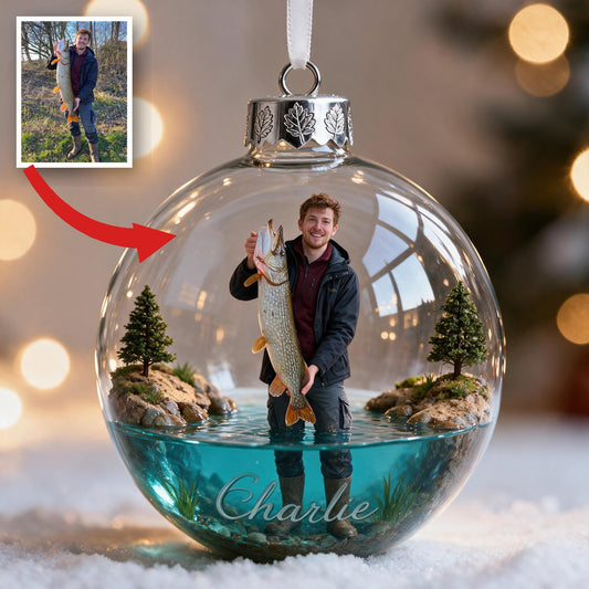 Ornement de Noël Personnalisé pour Pêcheur