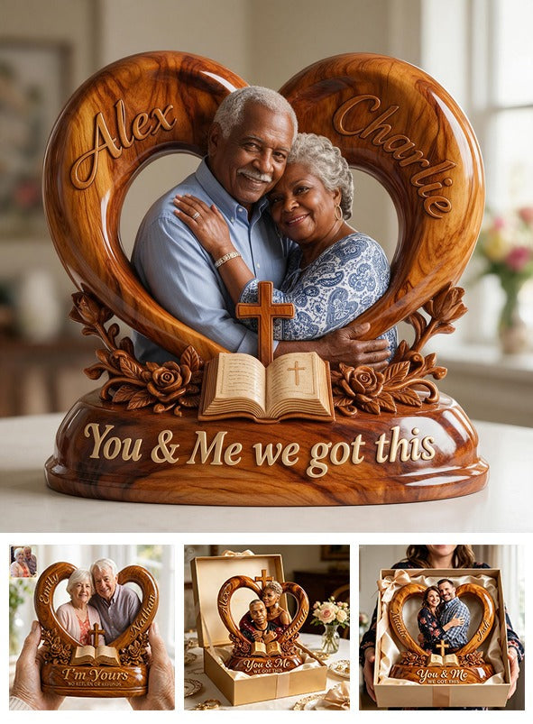Personalized Custom Photo Older Black Couple Acrylic Plaque, Husband Wife Grandparents Keepsake Gift