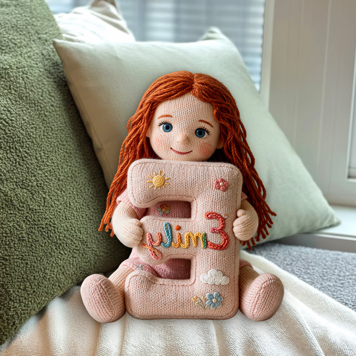 Personalized Custom Photo Christmas Black Christmas Baby Girl Gingerbread Faux Fur Pillow