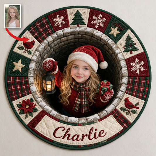 Tapis tufté antidérapant personnalisé pour petite fille, cadeau de Noël sur mesure
