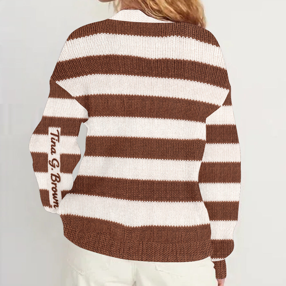 Personalized Latina Female Office Colleague Cardigan Sweater Coworker Gift