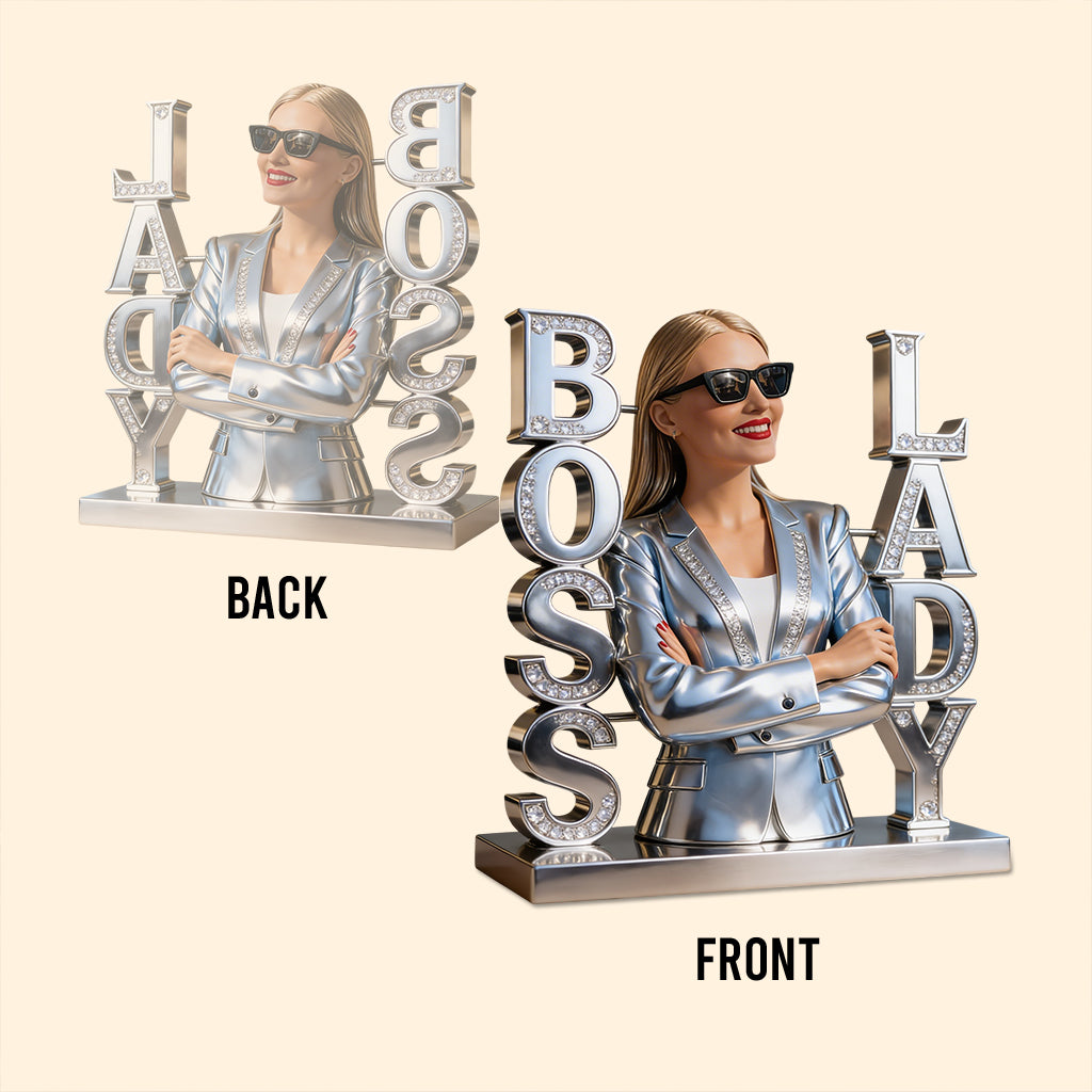 Personalized Custom Photo Older Black Male Boss Custom Shaped Acrylic Plaque Office Desk Gift