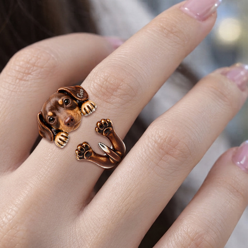 Personalized Yorkshire Terrier Adjustable Shaped Ring Dog Lover Gift