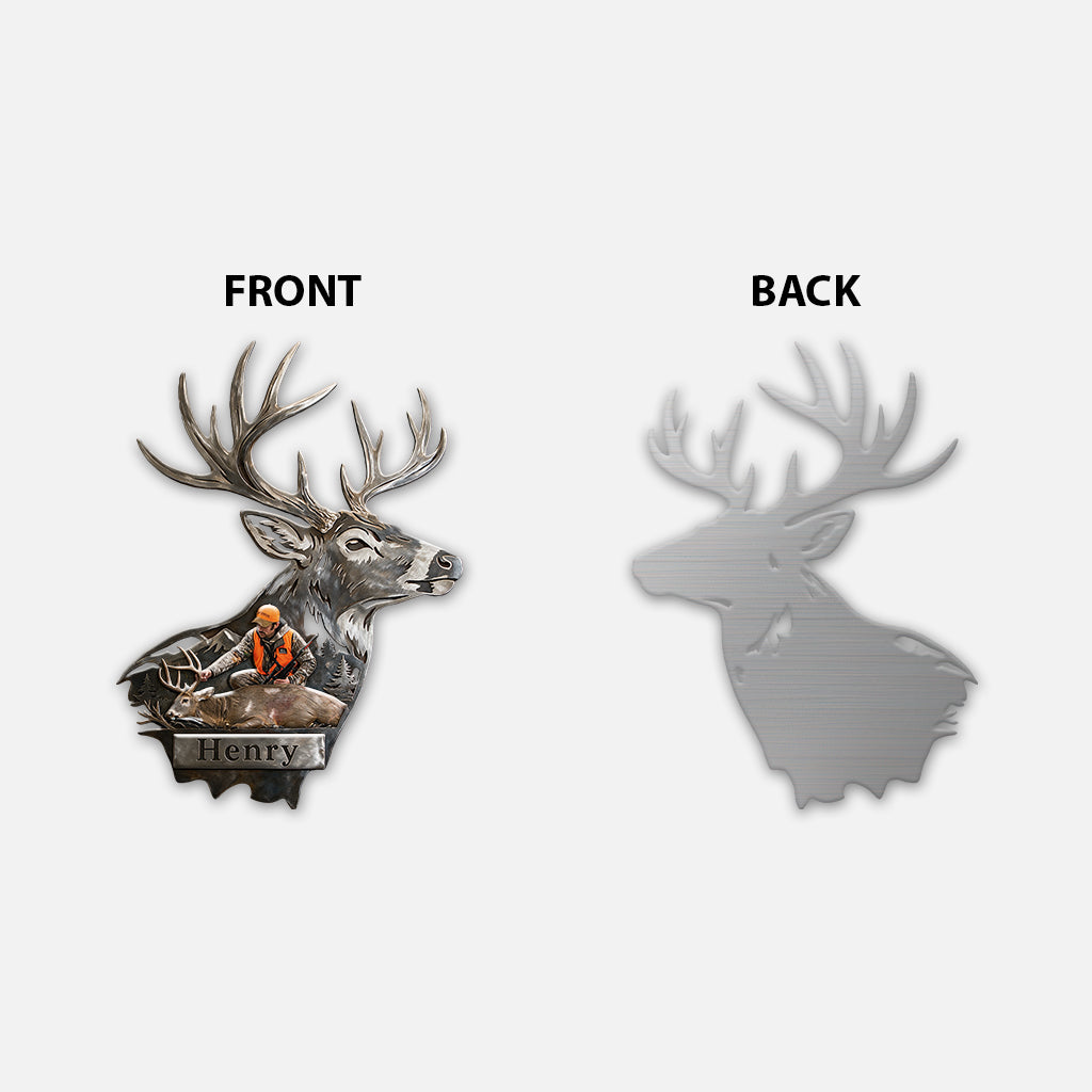 Personalized Custom Photo Black Duck Hunter 3D Cut Metal Sign Hunting Wall Decor
