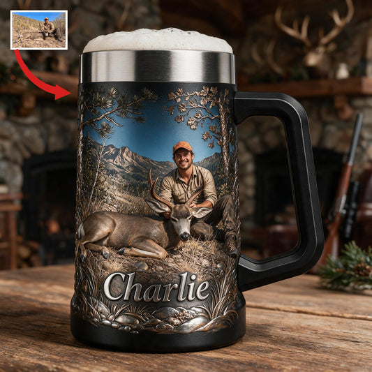 Chope personnalisée Latino Hunter avec motif de cerf