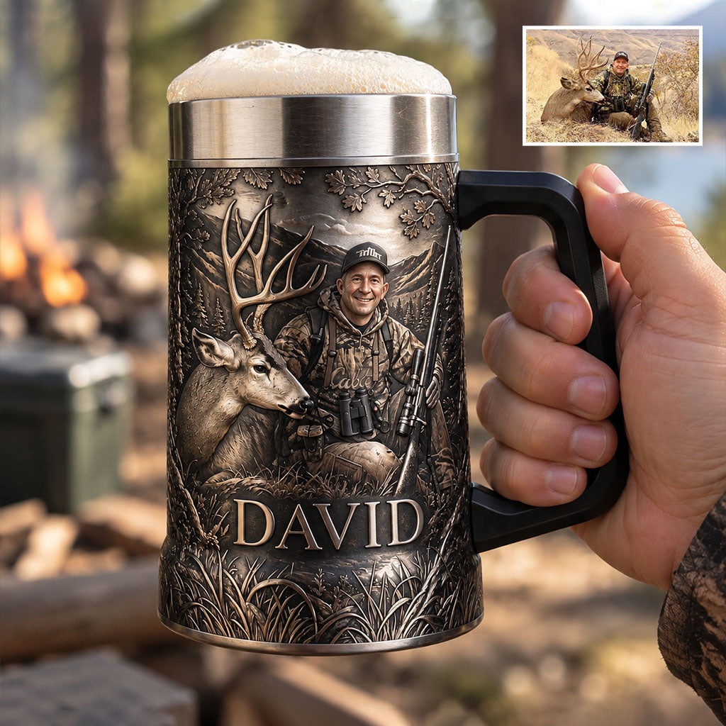 Personalized Duck Hunter Beer Stein Hunting Gift for Outdoorsmen
