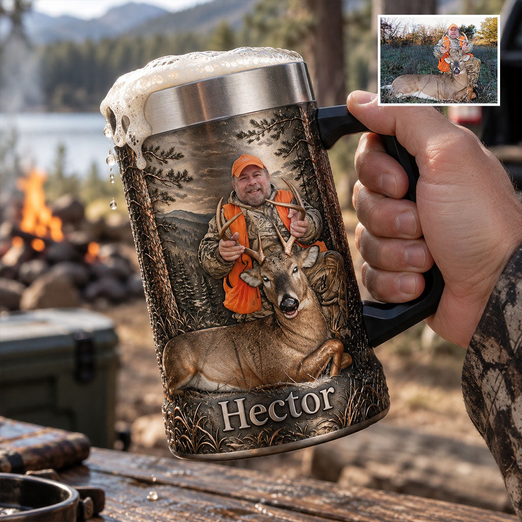 Personalized Duck Hunter Beer Stein Hunting Gift for Outdoorsmen