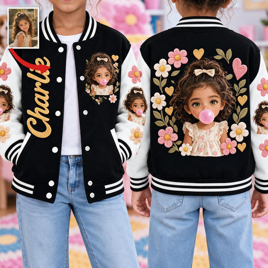 Personalized Latina Little Girl Varsity Jacket Custom Gift for Daughter Granddaughter Niece