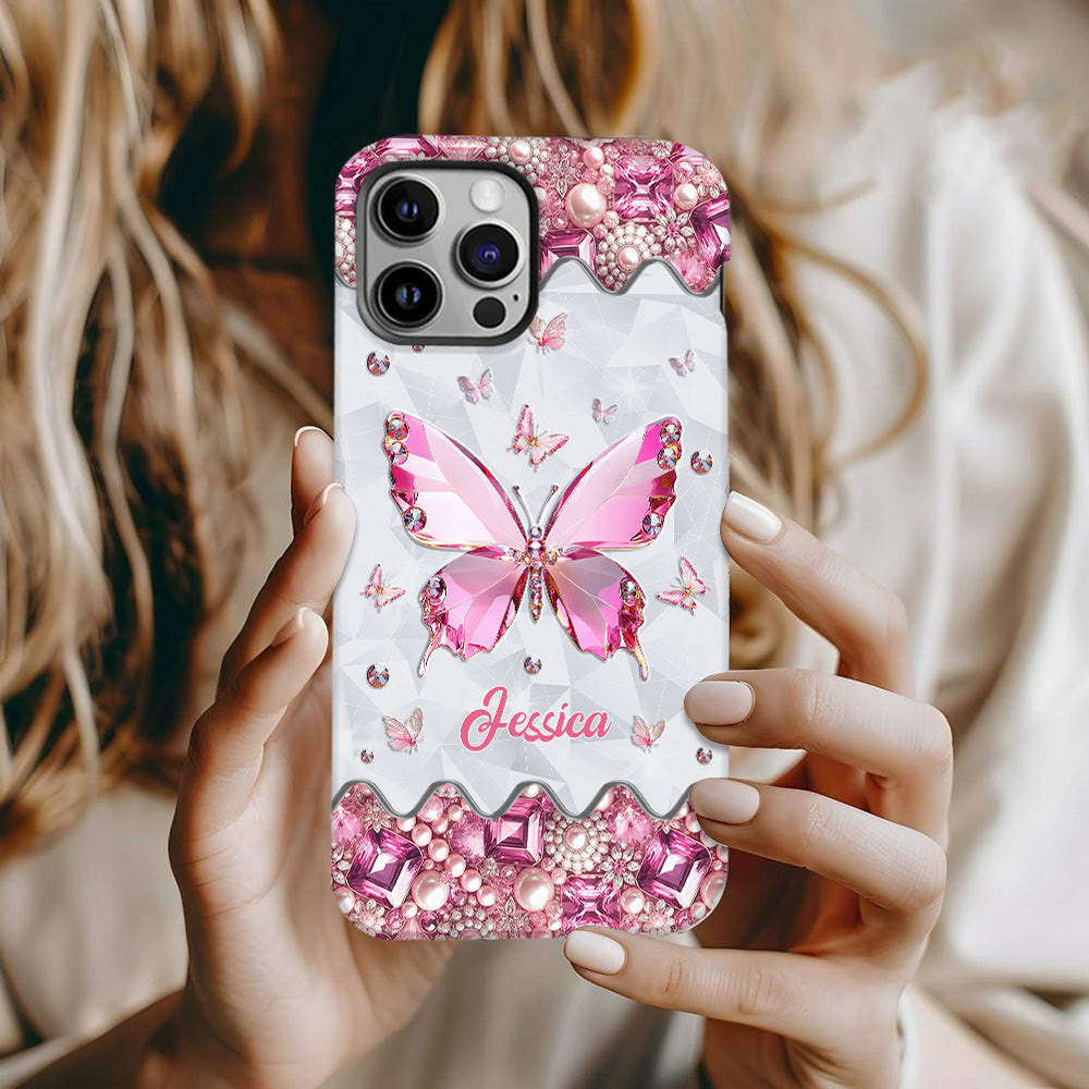 Love Butterfies - Coque de téléphone personnalisée avec imprimé papillon intégral