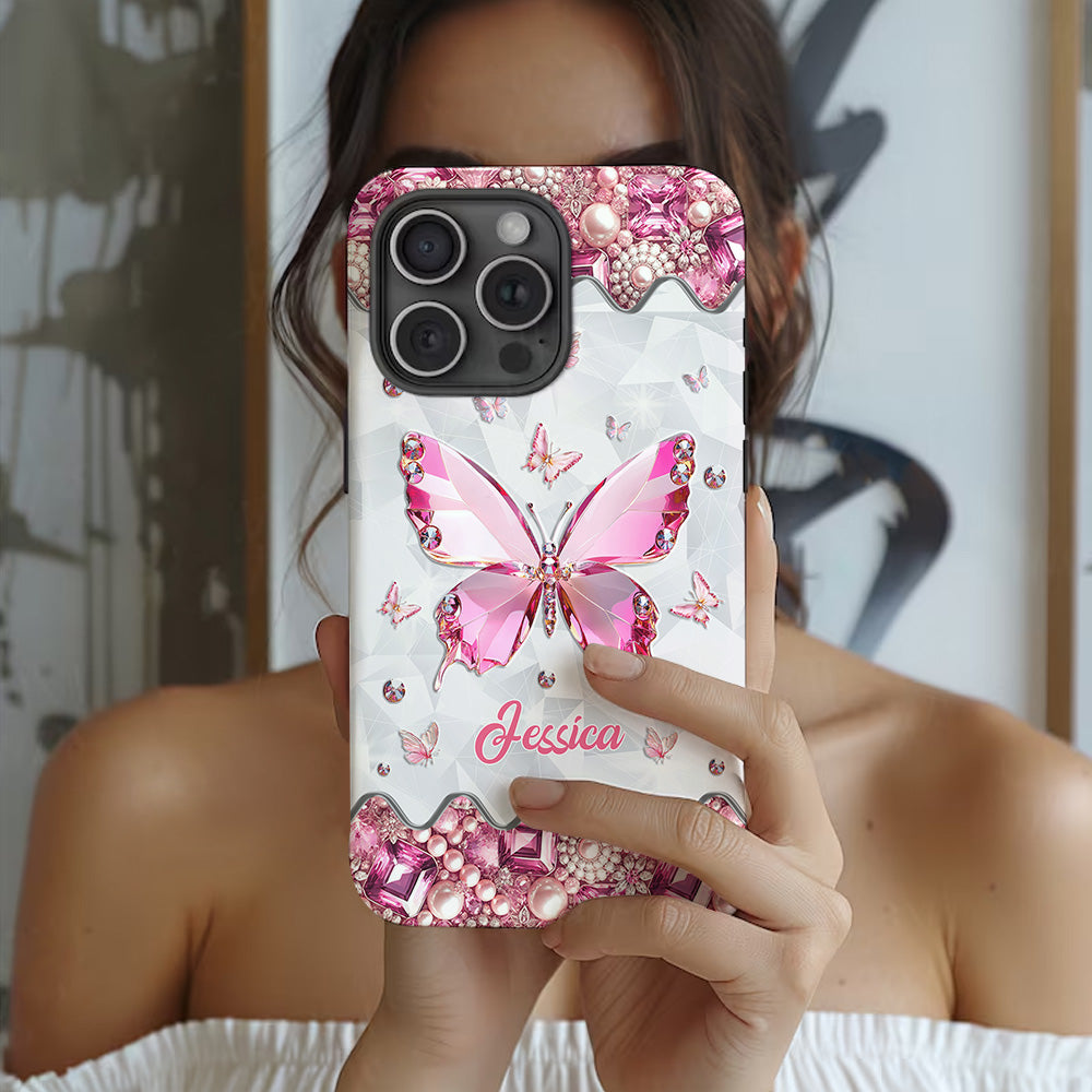 Love Butterfies - Coque de téléphone personnalisée avec imprimé papillon intégral