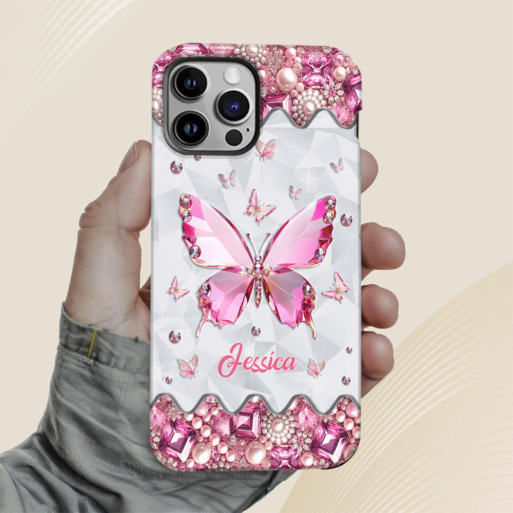 Love Butterfies - Coque de téléphone personnalisée avec imprimé papillon intégral