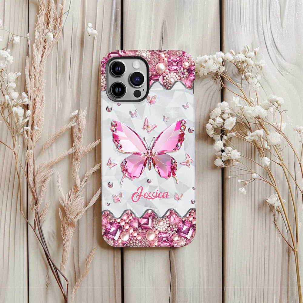 Love Butterfies - Coque de téléphone personnalisée avec imprimé papillon intégral