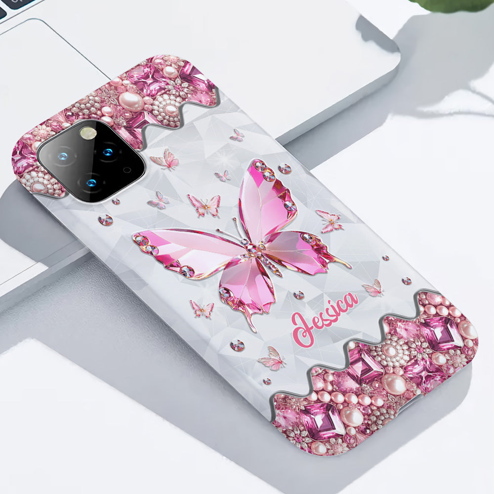 Love Butterfies - Coque de téléphone personnalisée avec imprimé papillon intégral