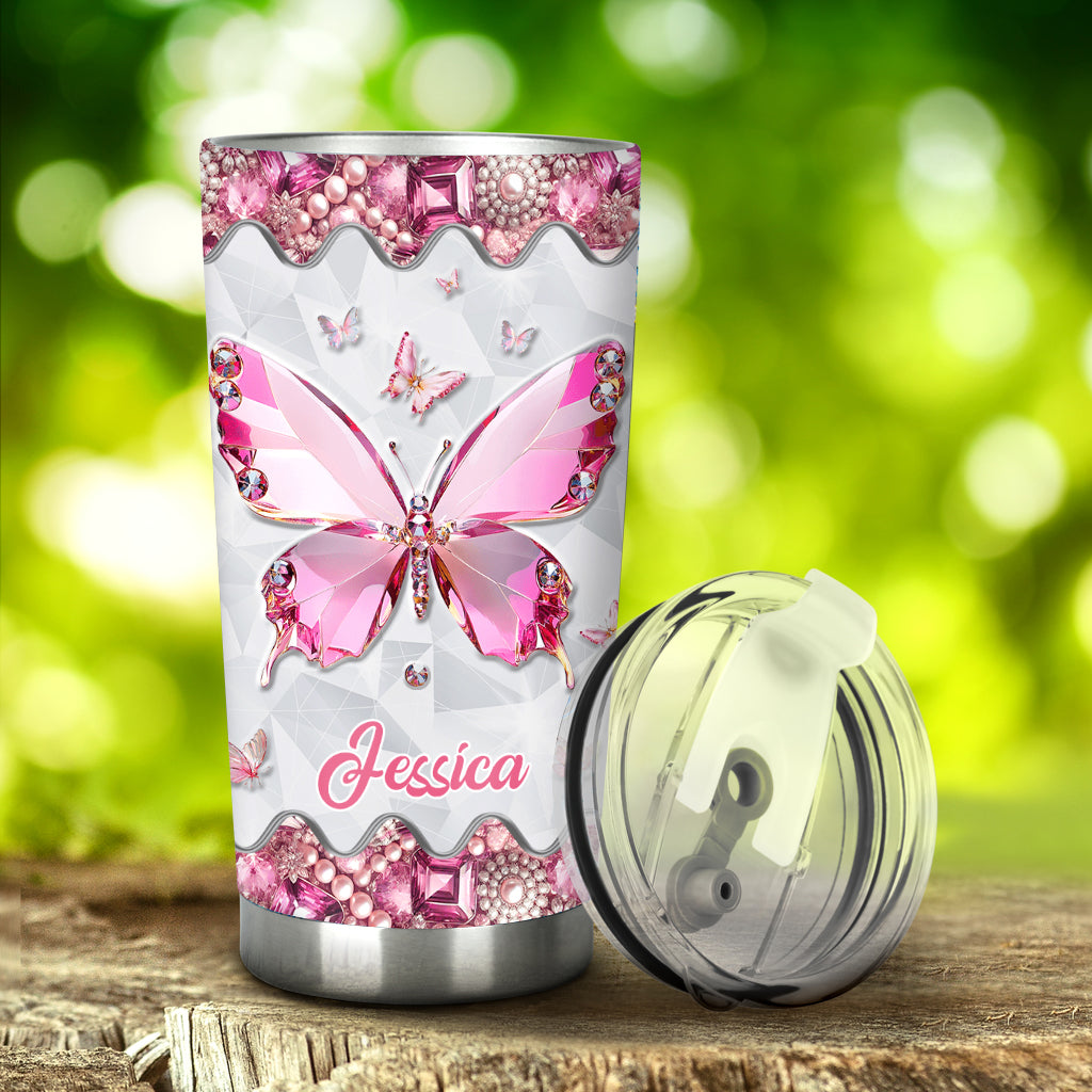 Gobelet papillon personnalisé « J’adore les papillons »