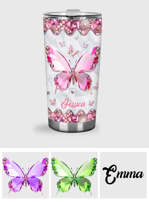 Gobelet papillon personnalisé « J’adore les papillons »