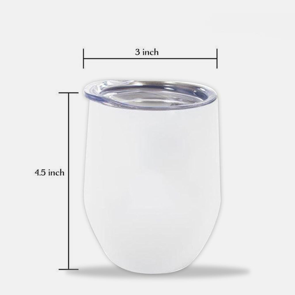 By Being Yourself - Personalized Yoga Wine Tumbler