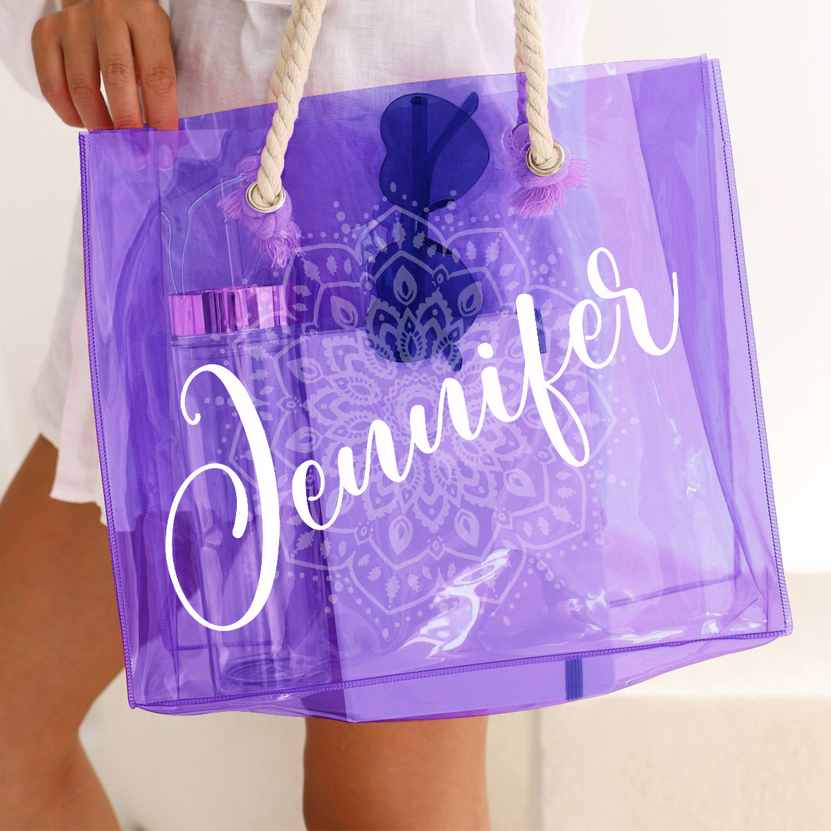 Accessoires de yoga indispensables - Sac fourre-tout transparent personnalisé pour le yoga