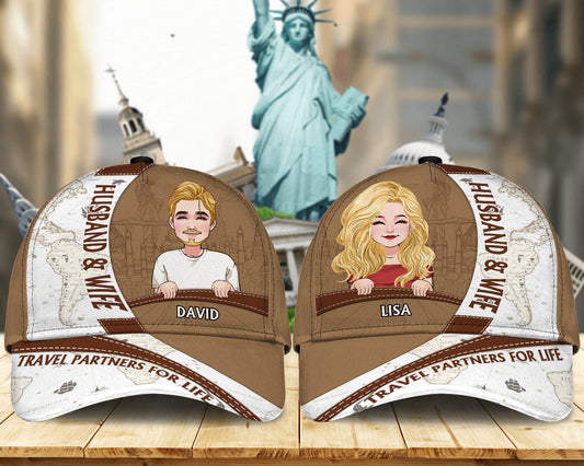 Husband & Wife Travel Partner - Personalized Travelling Classic Cap